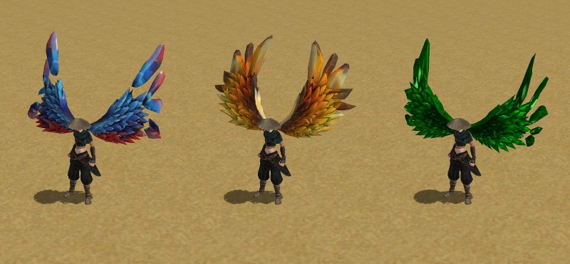 묵혼온라인의 날개 '기린' 3종 이미지. 사진=게임리서치