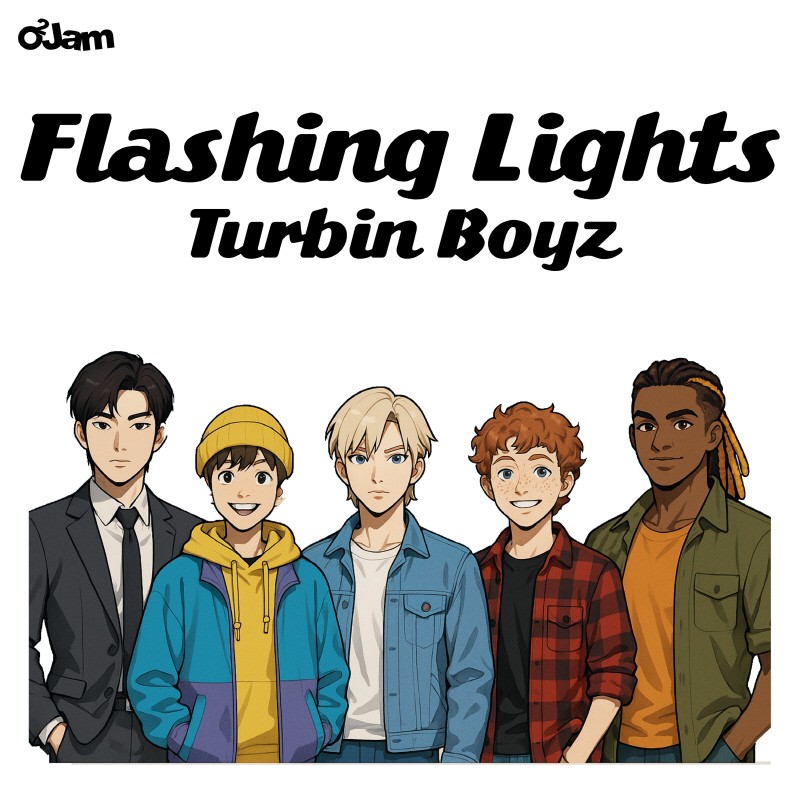 버추얼 아이돌 그룹 터빈보이즈의 데뷔곡 ‘플래싱 라이트(Flashing Lights)’. 사진=뮤직터빈