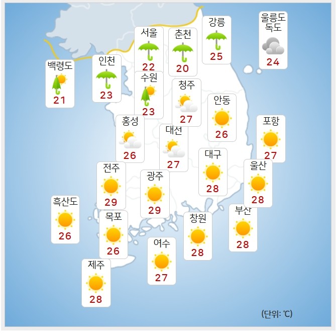 기상청= 오늘 오후 날씨