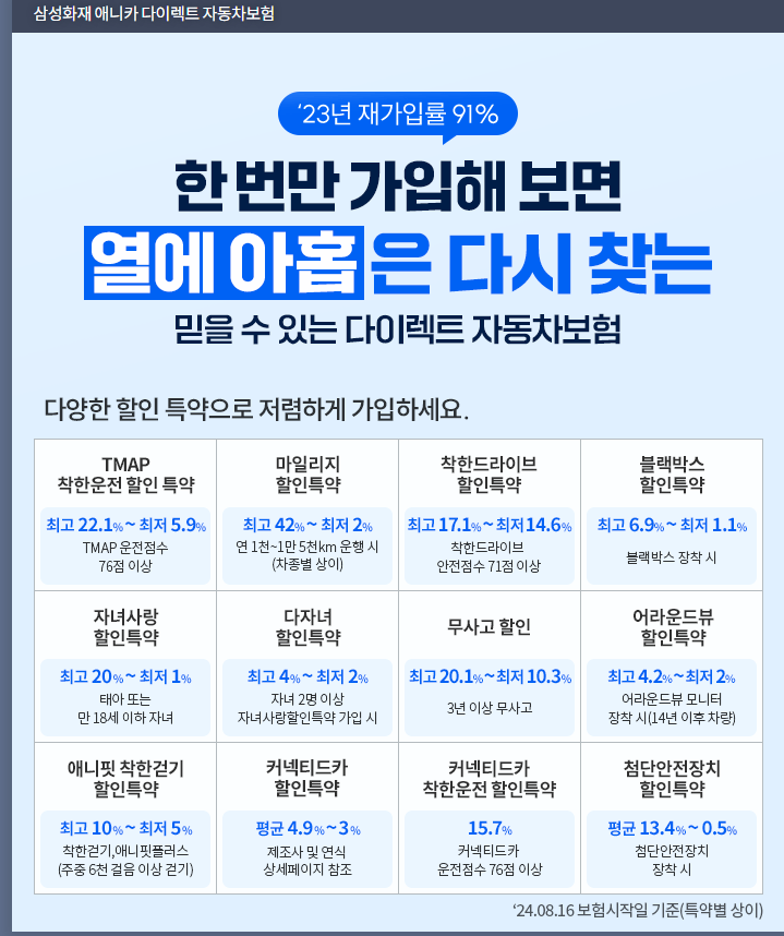 삼성화재 다이렉트 자동차보험 특약