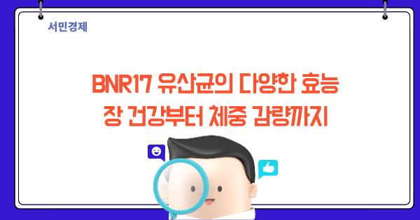 bnr17 유산균
