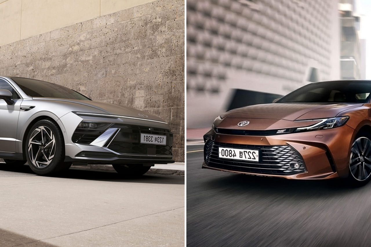 쏘나타(왼쪽), 캠리. [사진=현대자동차(왼쪽), 토요타]